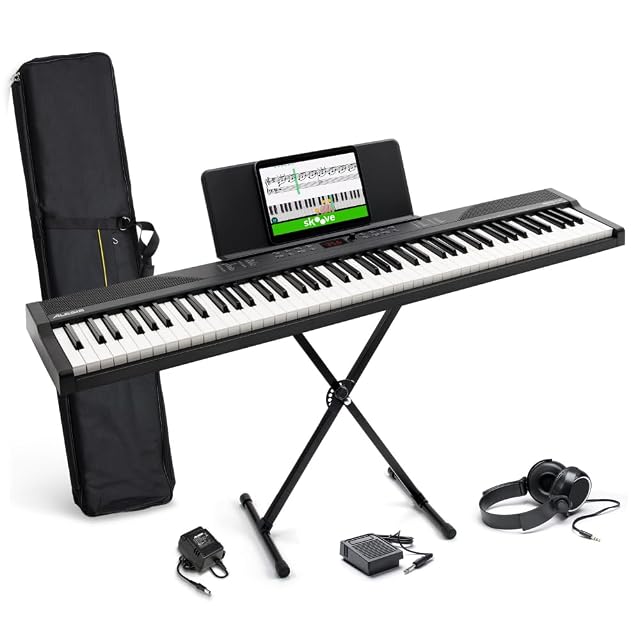 Tastiera Alesis Recital Play da 88 tasti con supporto, pedale e cuffie