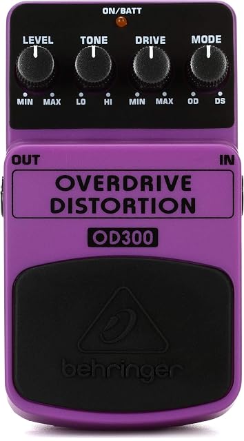 Pedale Behringer OD300 overdrive e distorsore a due modalità, di colore viola