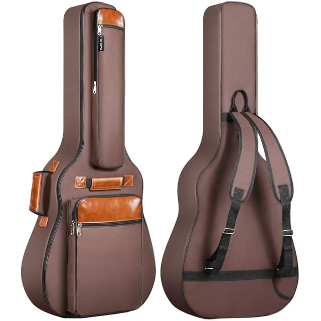 Custodia morbida CAHAYA imbottita 12 mm per chitarra acustica, colore marrone