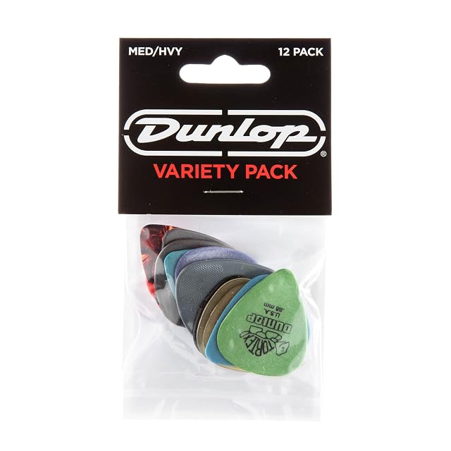 Confezione assortita Jim Dunlop da dodici plettri medium e heavy