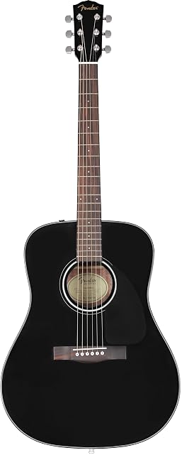Chitarra acustica dreadnought Fender CD-60, nera