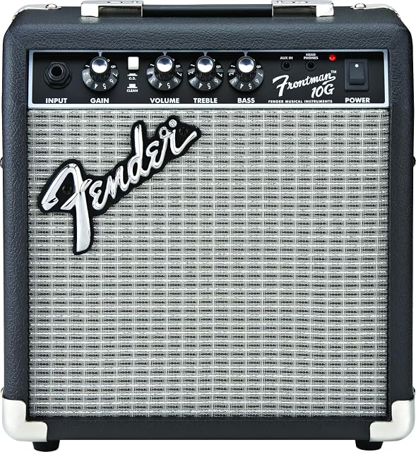Amplificatore da studio per chitarra Fender Frontman 10G con griglia argentata