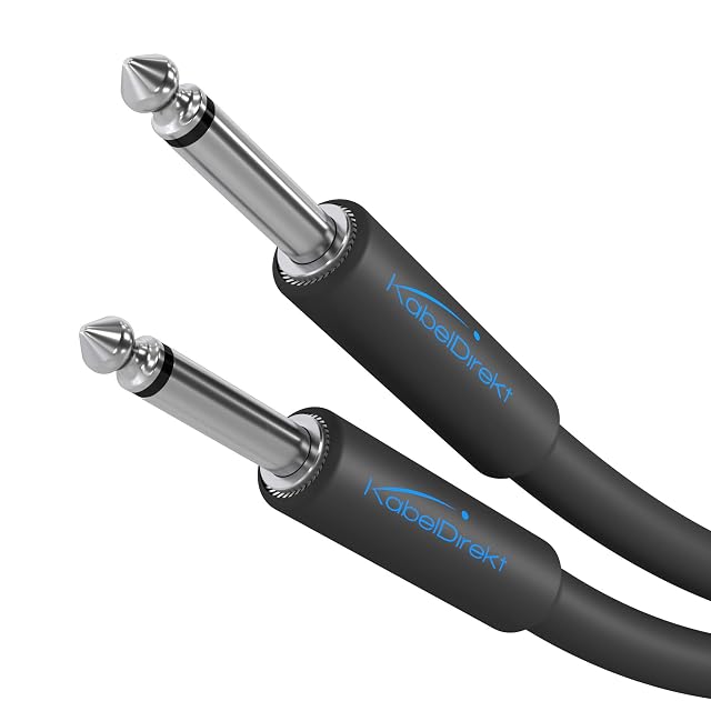 Cavo per strumento KabelDirekt mono da 6,3 mm, lungo 3 m