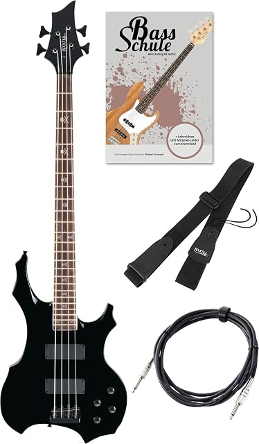Basso elettrico Rocktile Pro BB104-B BattleBone nero lucido