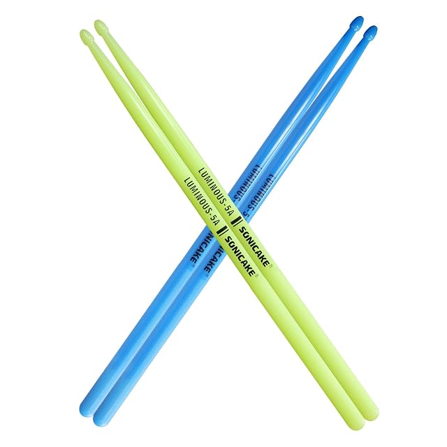 Bacchette SONICAKE 5A in blu e verde, due paia