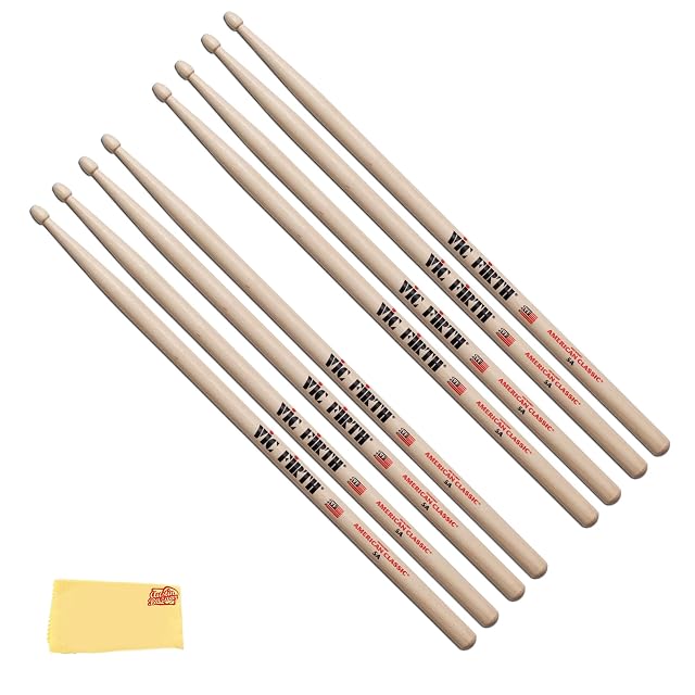 Bacchette in hickory Vic Firth American Classic 5A, quattro paia